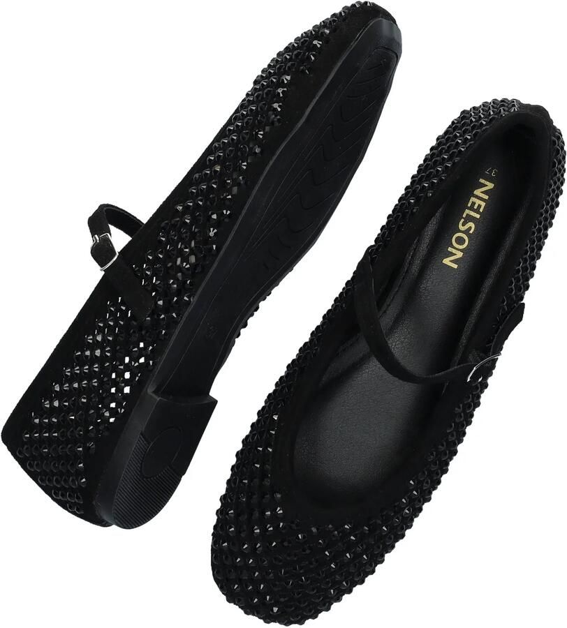 Nelson ballerina's met strass zwart - Foto 4