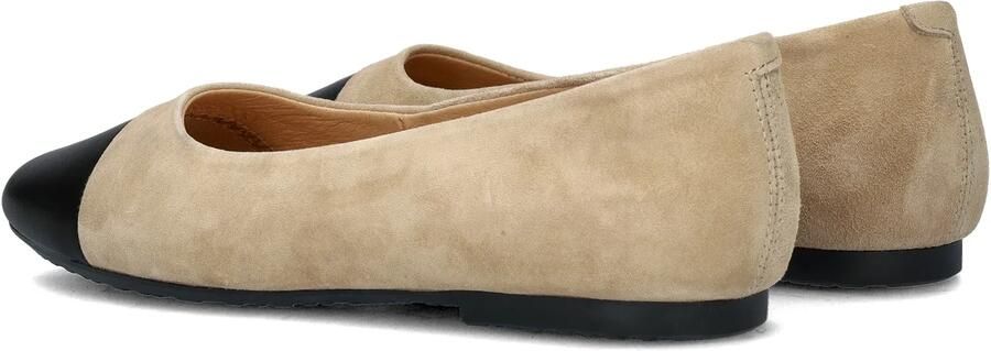 Nelson suède ballerina's beige zwart - Foto 4