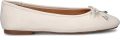 Nelson leren ballerina's met strikje ecru - Beige