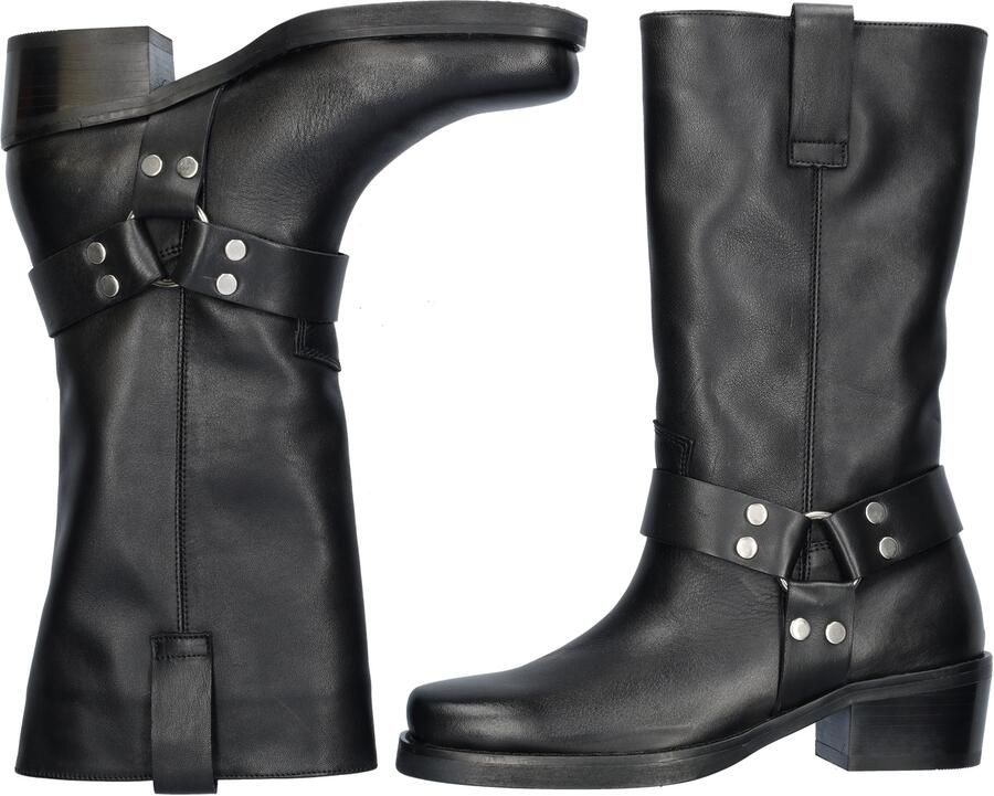 Nelson leren bikerboots zwart - Foto 5