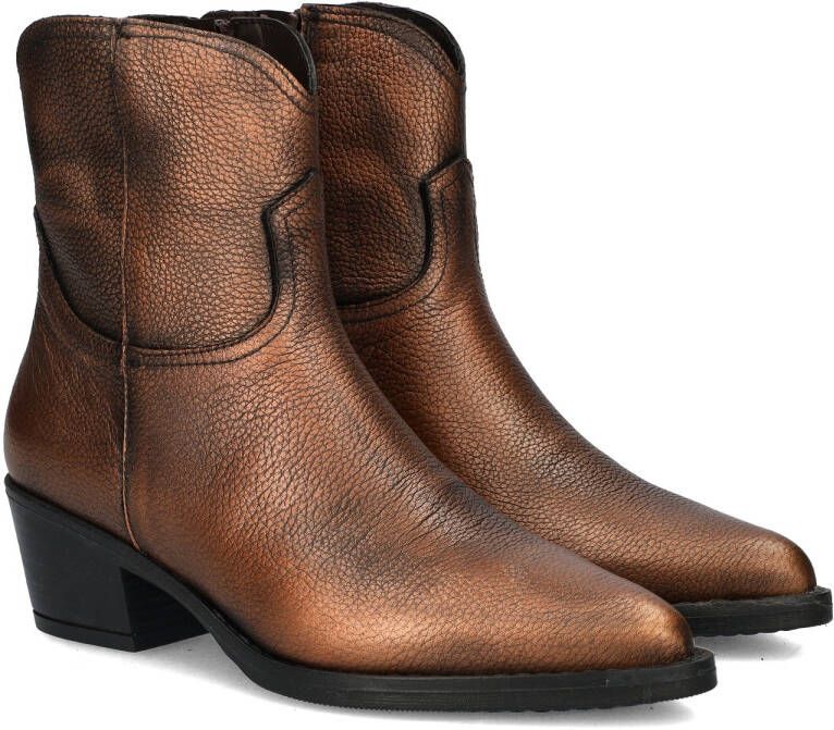 Nelson Brenda leren enkellaarzen brons - Foto 5