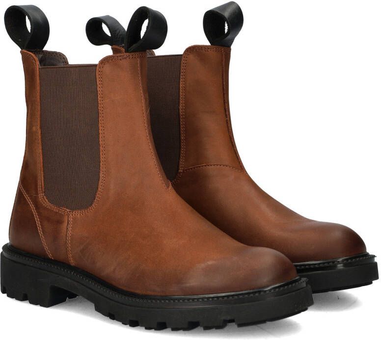 Nelson leren chelsea boots cognac - Foto 4