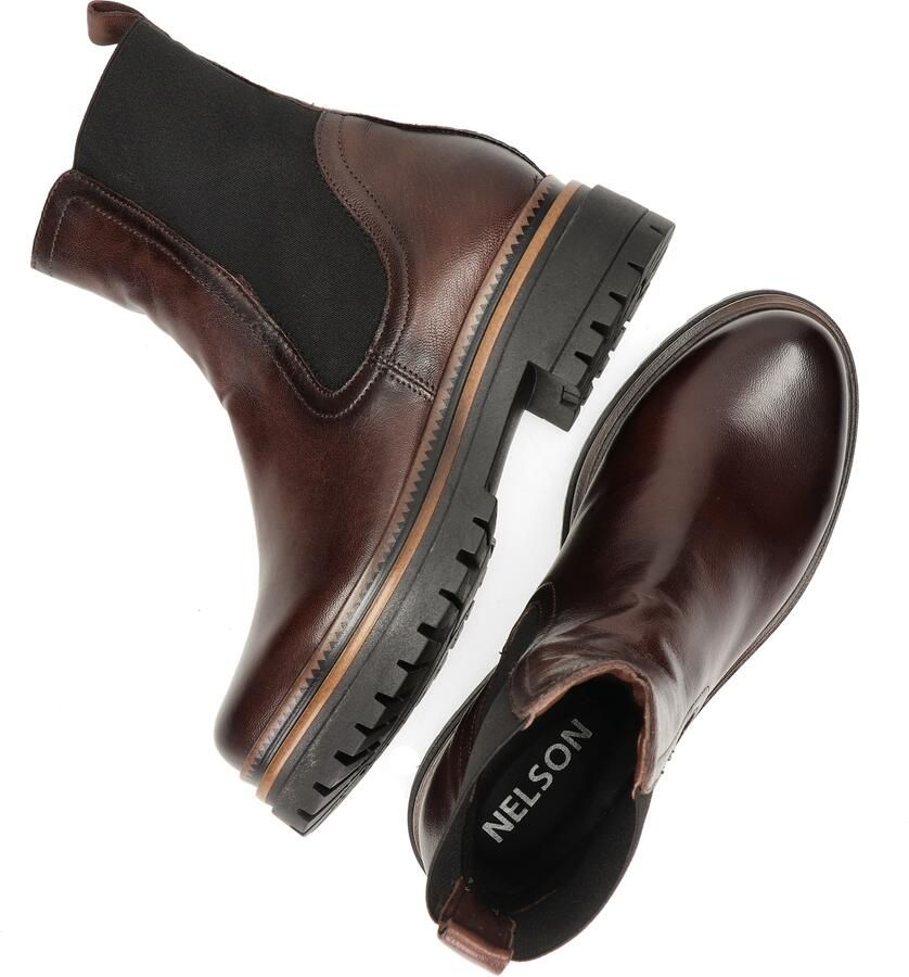 Nelson leren chelsea boots bruin - Foto 4