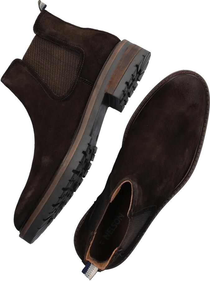 Nelson suède chelsea boots bruin - Foto 4