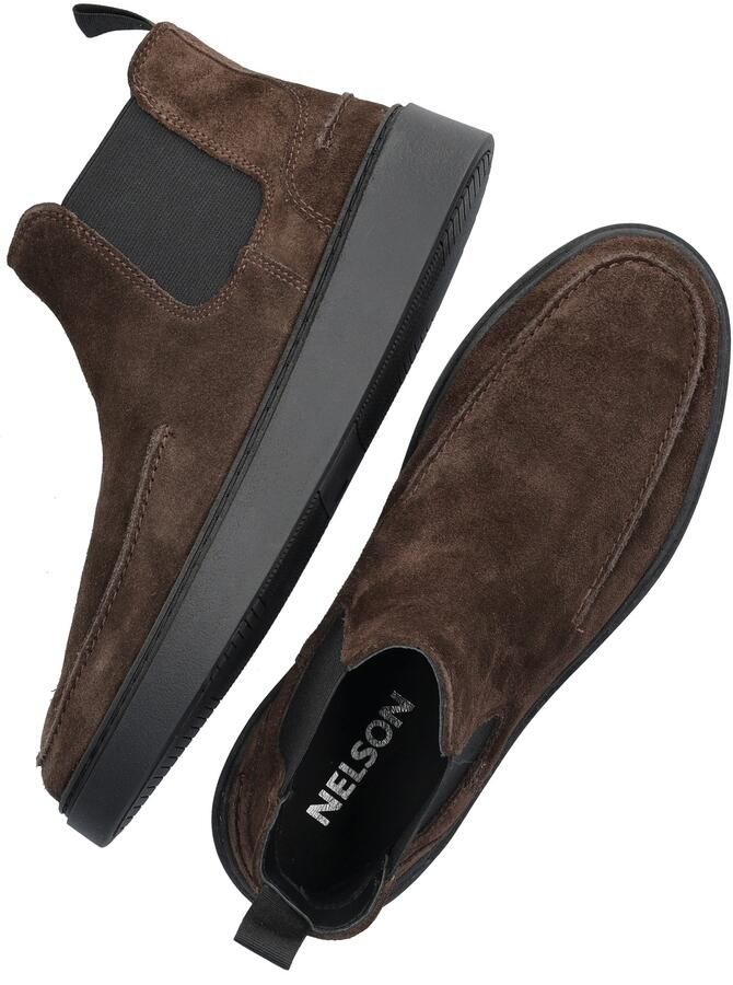 Nelson suède chelsea boots bruin - Foto 4