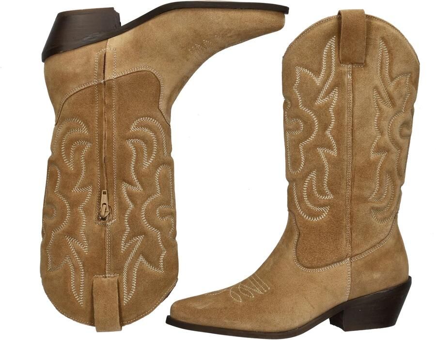 Nelson suède cowboylaarzen beige - Foto 4