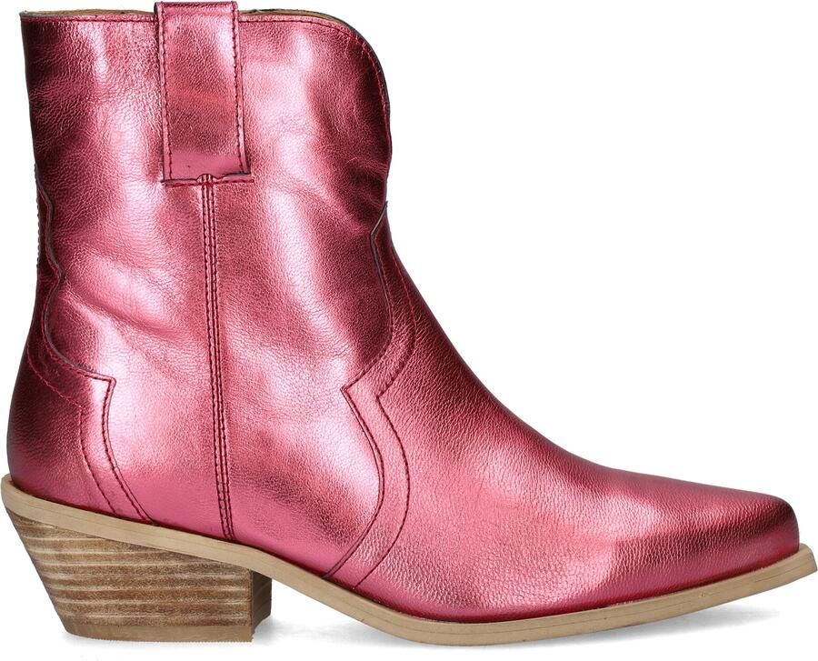 Nelson leren cowboylaarzen fuchsia metallic - Foto 3