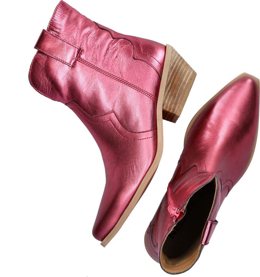 Nelson leren cowboylaarzen fuchsia metallic - Foto 4