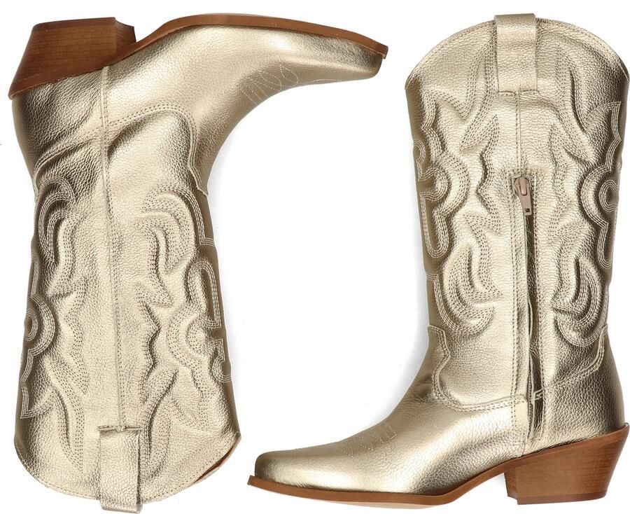 Nelson leren cowboylaarzen goud metallic - Foto 5