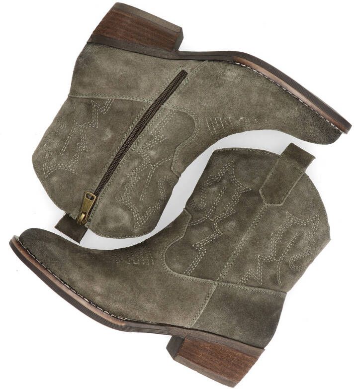 Nelson suède cowboylaarzen kaki - Foto 3