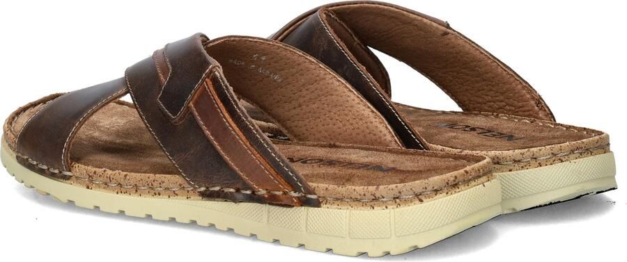 Nelson Forrest leren slippers bruin - Foto 2