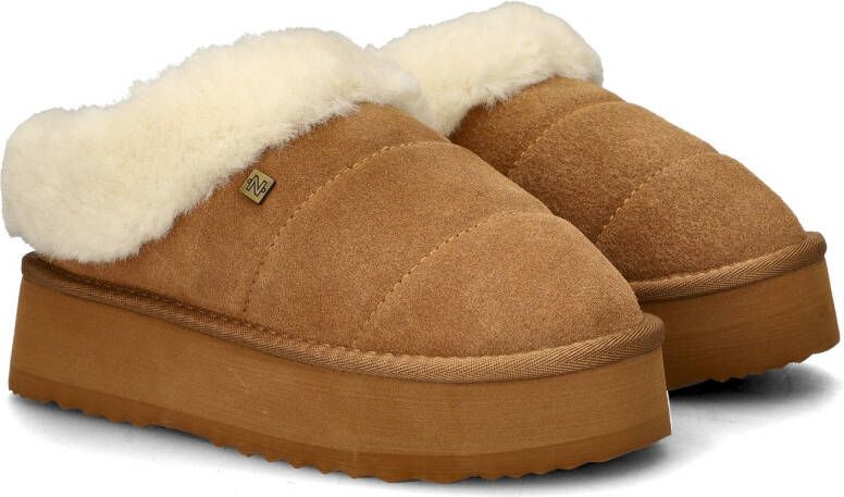 Nelson suède pantoffels cognac - Foto 4