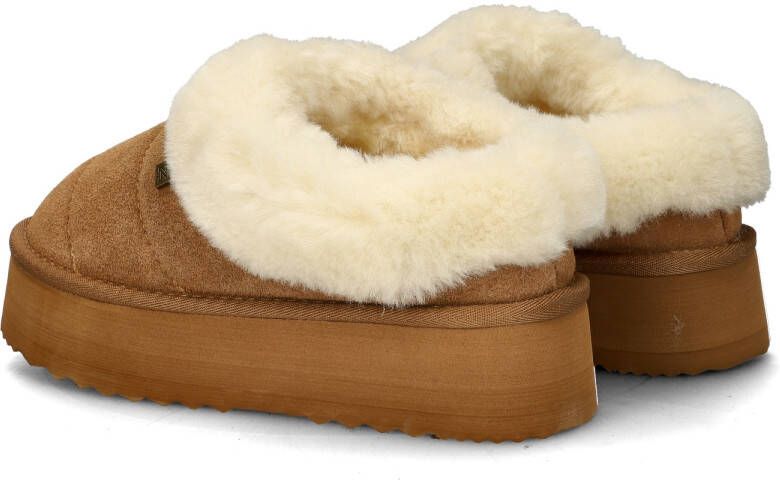 Nelson suède pantoffels cognac - Foto 3