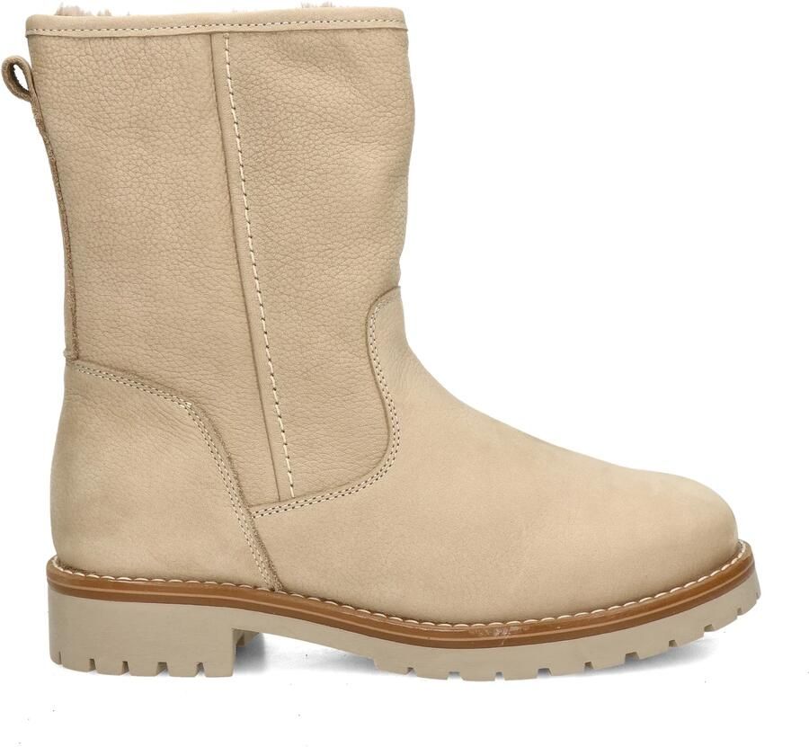 Nelson suède enkelboots met profielzool ecru - Foto 4