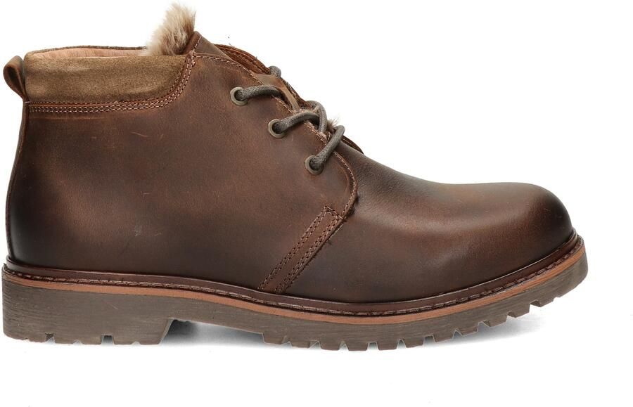 Nelson leren veterboots met profielzool cognac - Foto 4