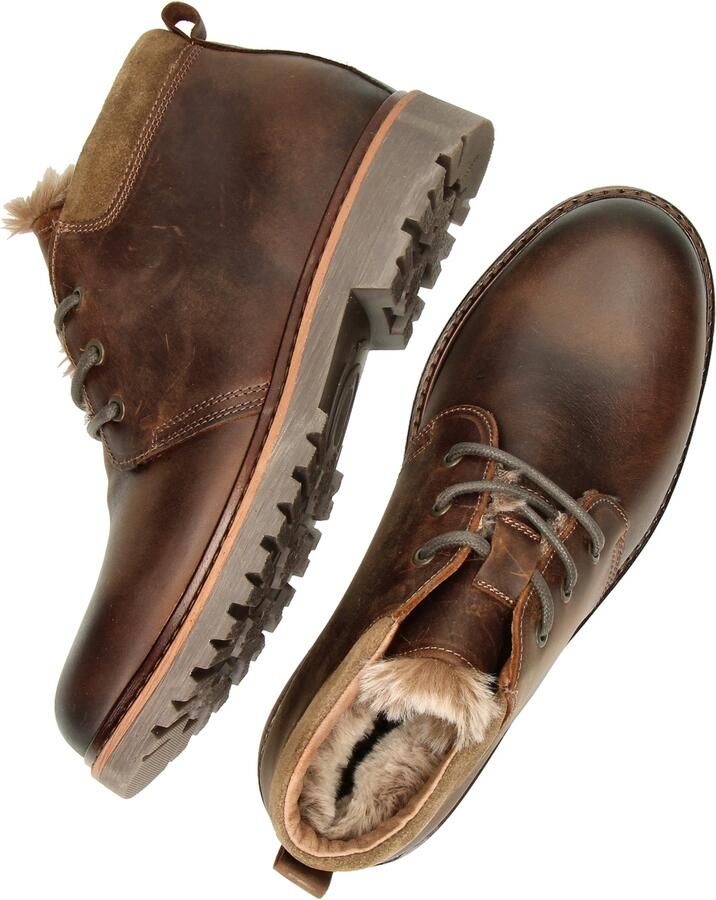 Nelson leren veterboots met profielzool cognac - Foto 5
