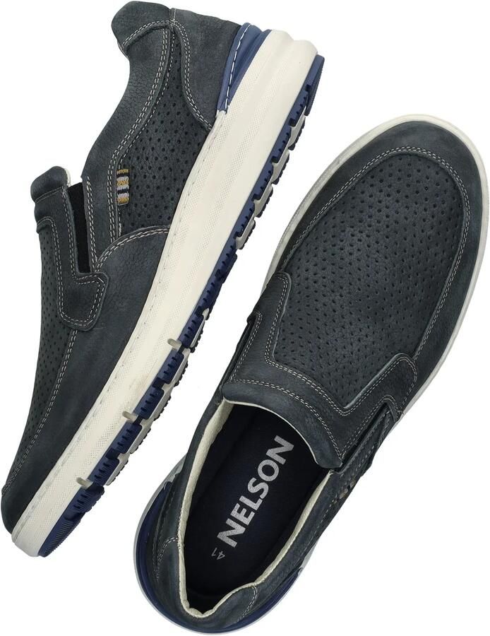Nelson nubuck instappers donkerblauw - Foto 5