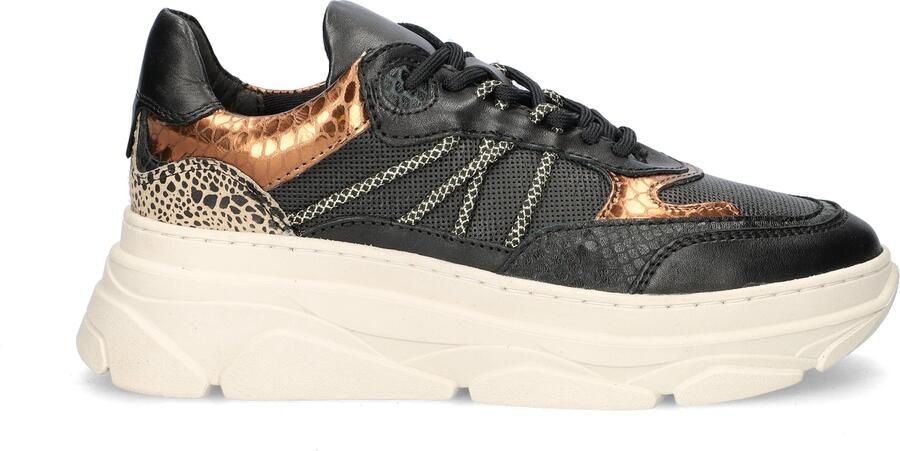 PS Poelman JANA Dames Sneakers Zwart Met Combinatie - Foto 3