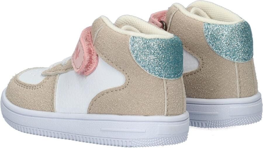 Nelson Kids leren sneakers beige wit Meisjes Leer Meerkleurig 20 - Foto 4