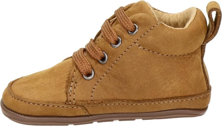 Nelson Kids nubuck babyschoenen cognac - Foto 3