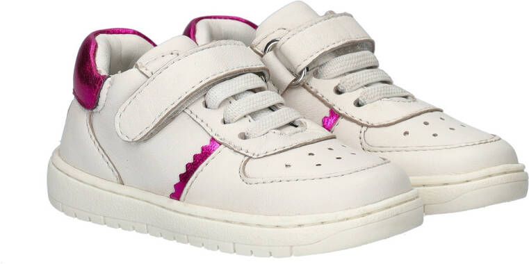 Nelson Kids leren sneakers wit roze Meisjes Leer Meerkleurig 20 - Foto 4