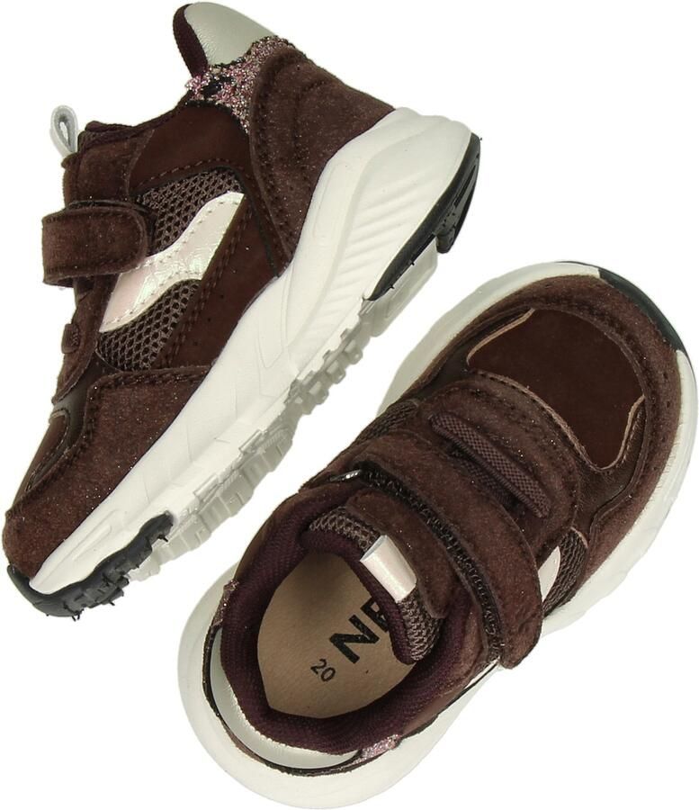 Nelson Kids imitatieleren sneakers bruin - Foto 3