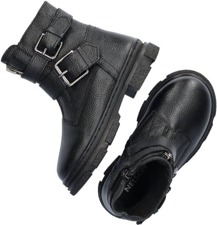 Nelson Kids leren bikerboots zwart - Foto 2