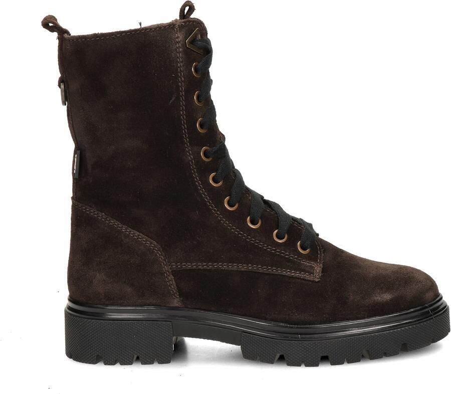 Nelson Kids suède enkelboots met profielzool bruin - Foto 4