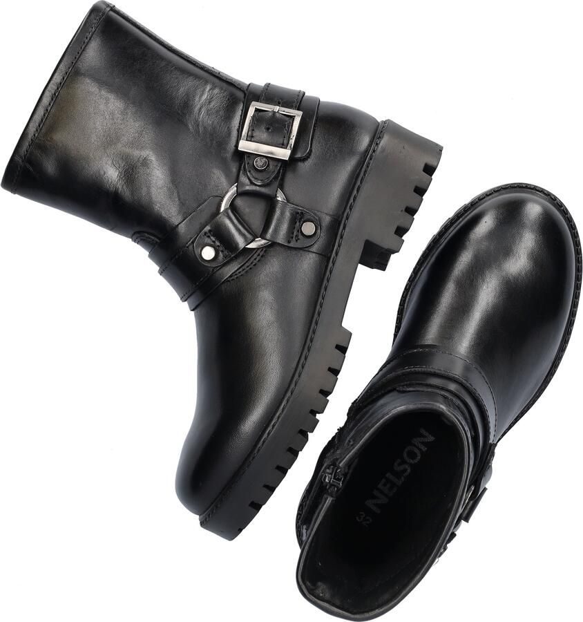 Nelson Kids leren bikerboots zwart - Foto 5