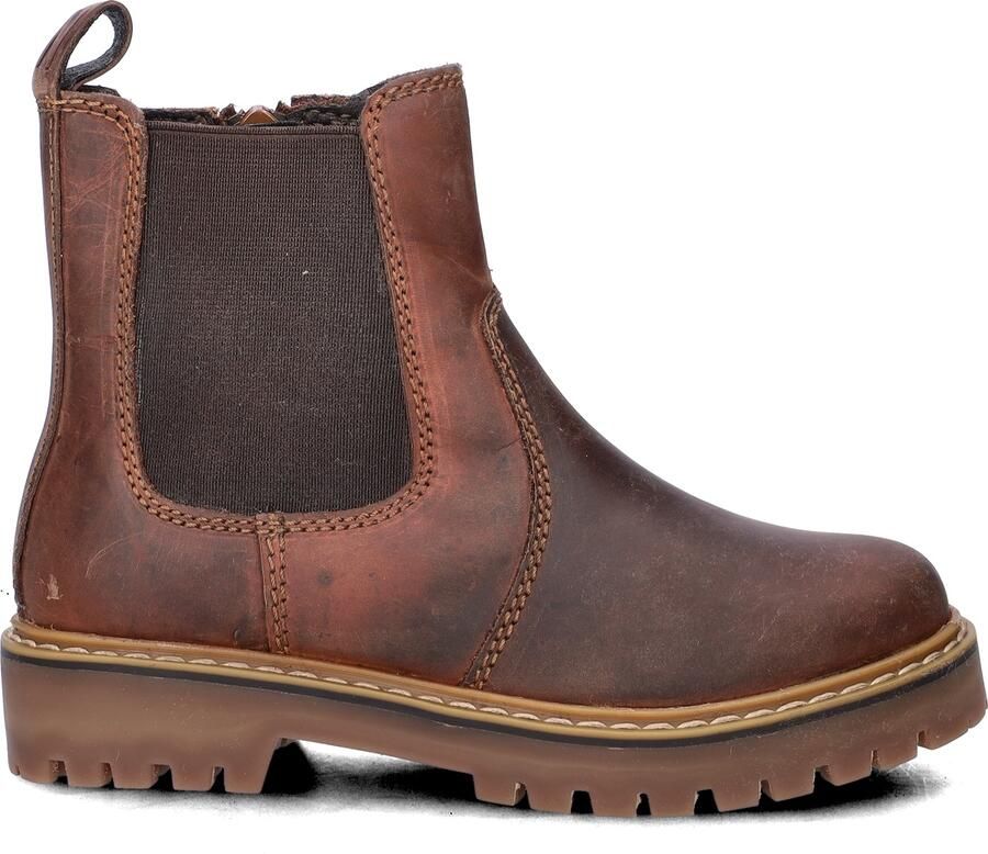 Nelson Kids nubuck chelsea boots cognac
