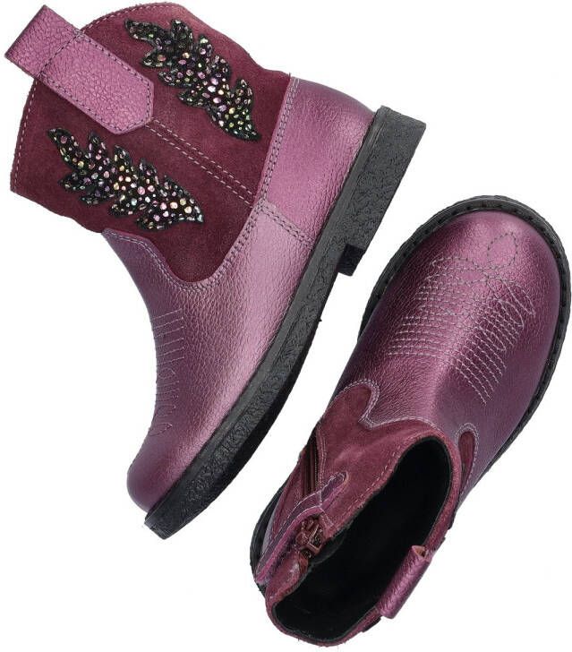 Nelson Kids leren enkellaarzen paars - Foto 5