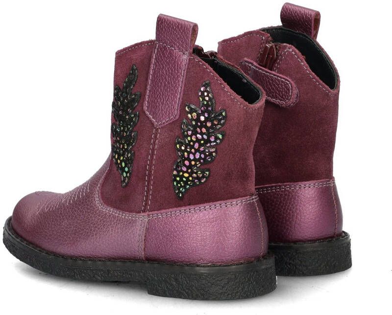 Nelson Kids leren enkellaarzen paars - Foto 2