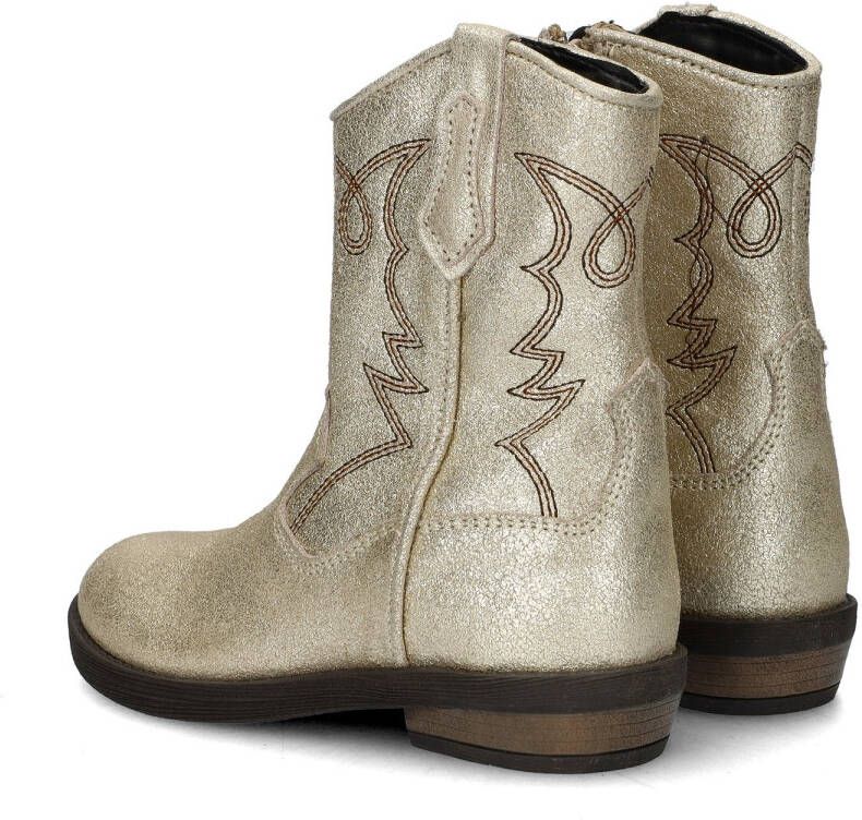 Nelson Kids leren cowboylaarzen goud metallic Meisjes Leer 31 - Foto 2
