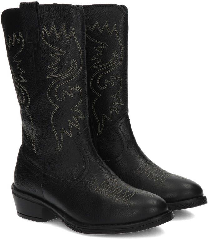 Nelson Kids leren cowboylaarzen zwart - Foto 2