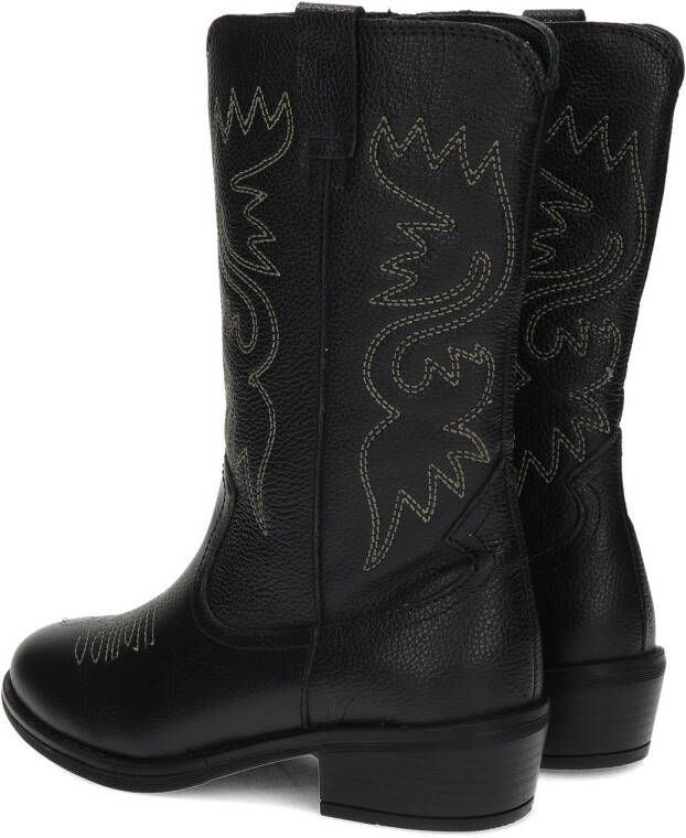 Nelson Kids leren cowboylaarzen zwart - Foto 3