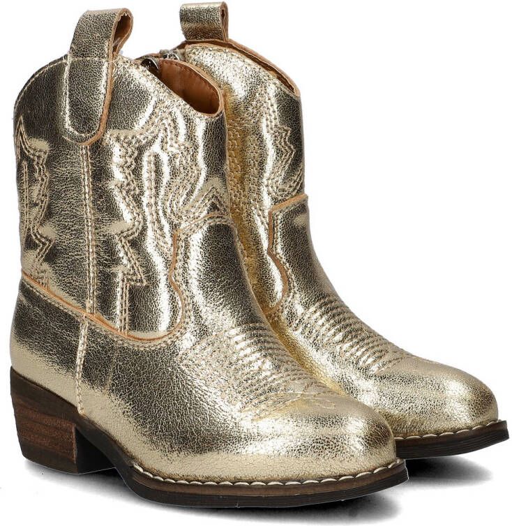 Nelson Kids leren cowboylaarzen goud Meisjes Leer Effen 28 - Foto 3