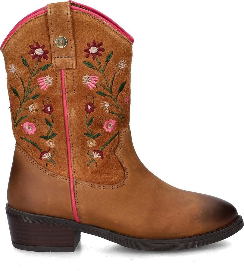 Nelson Kids western leren laarzen met borduursels cognac - Foto 5