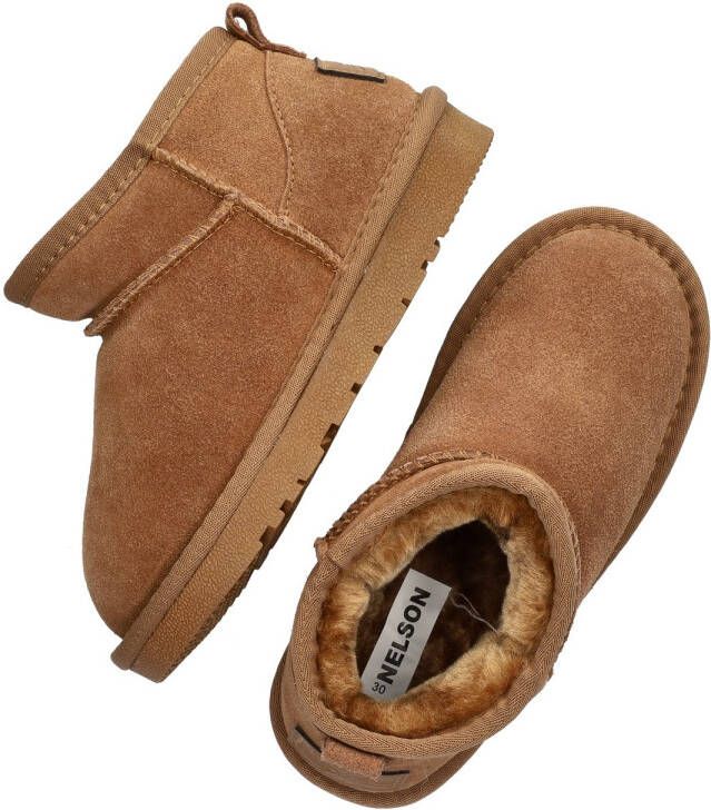 Nelson Kids gevoerde suède enkelboots cognac - Foto 2