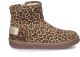 Nelson Kids gevoerde suède enkelboots met panterprint beige zwart - Beige