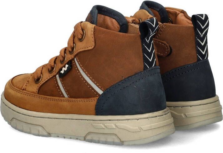 Nelson Kids leren sneakers cognac - Foto 3