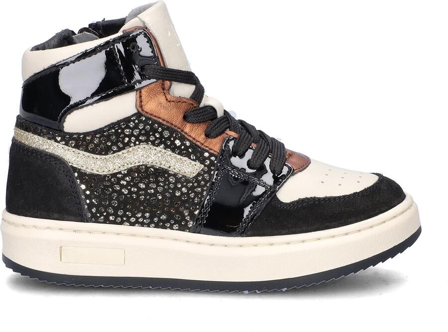 Nelson Kids leren sneakers zwart multi - Foto 4