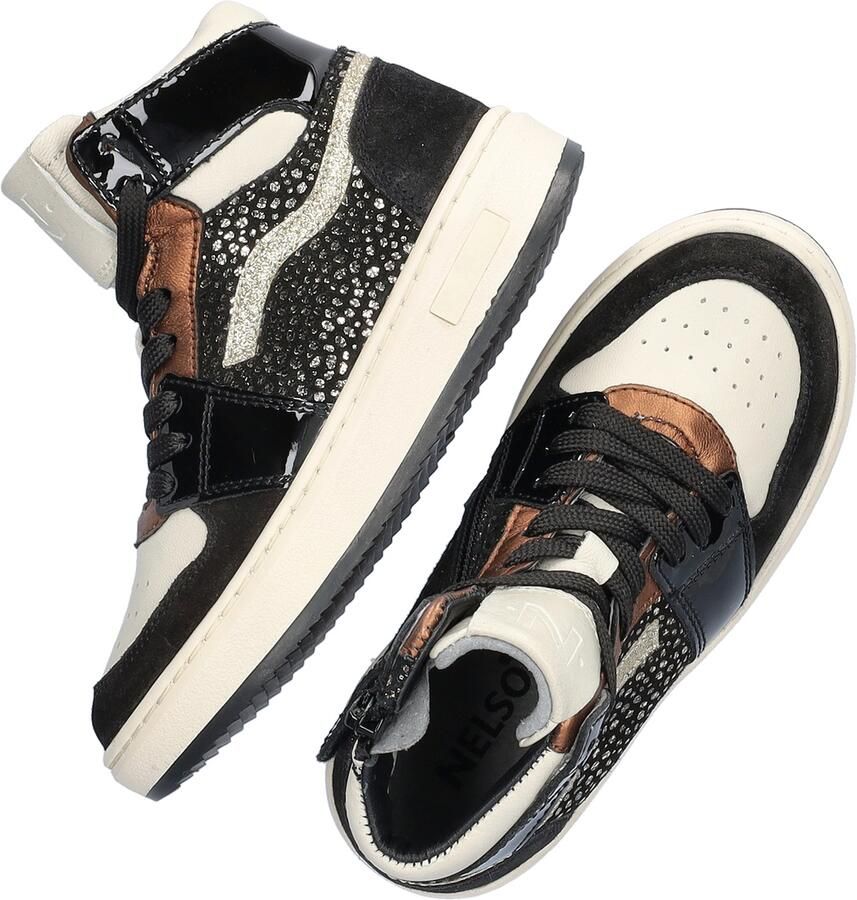 Nelson Kids leren sneakers zwart multi - Foto 5