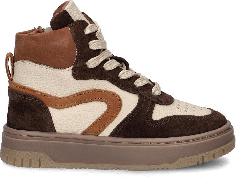 Nelson Kids leren sneakers bruin beige - Foto 7