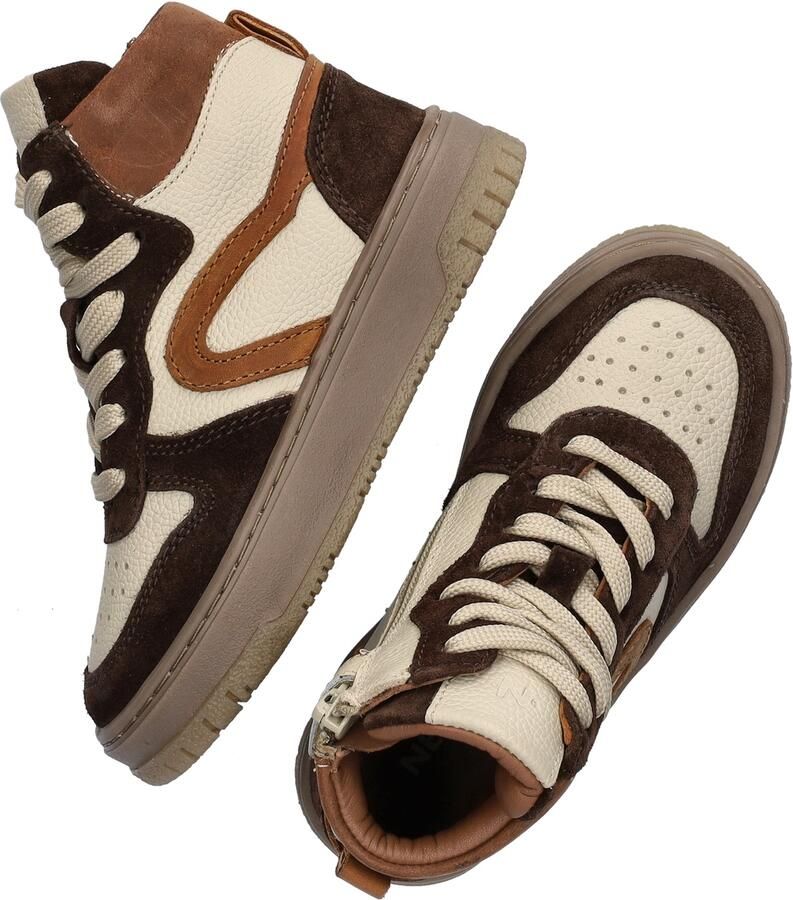 Nelson Kids leren sneakers bruin beige - Foto 4
