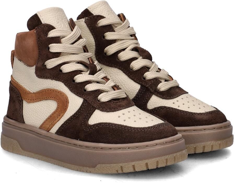 Nelson Kids leren sneakers bruin beige - Foto 6