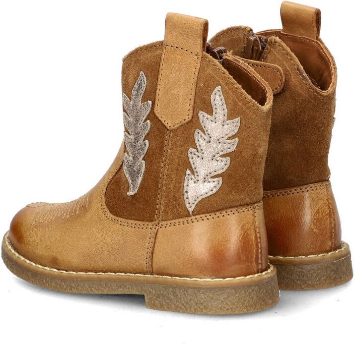 Nelson Kids leren enkellaarzen cognac Bruin Meisjes Leer Meerkleurig 27 - Foto 6