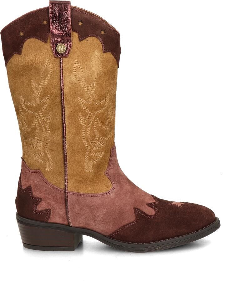 Nelson Kids western suède laarzen bruin roze - Foto 5