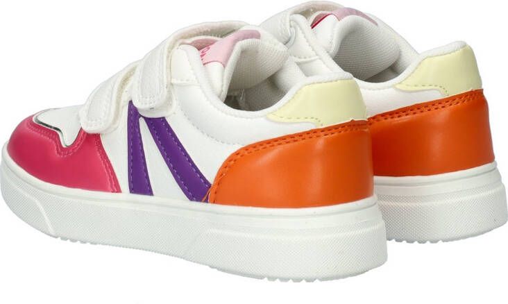 Nelson Kids sneakers wit oranje roze Meisjes Imitatieleer Meerkleurig 35 - Foto 3