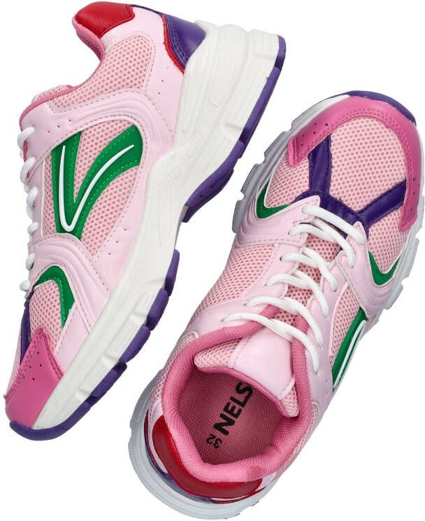 Nelson Kids chunky sneakers roze Meisjes Nylon Meerkleurig 36