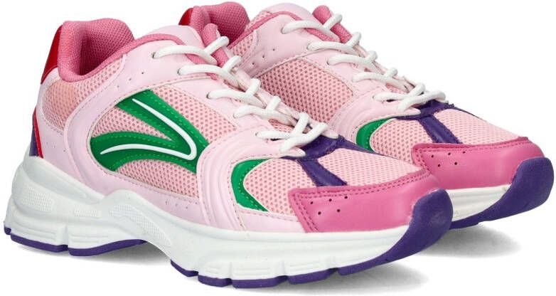Nelson Kids chunky sneakers roze Meisjes Nylon Meerkleurig 36 - Foto 3